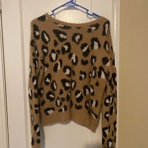 Express cheetah long sleeved top